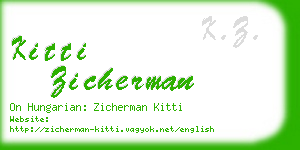 kitti zicherman business card
